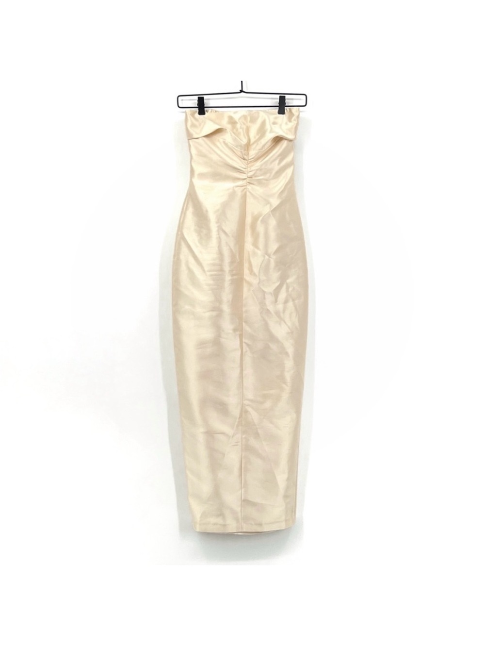 Reformation Luda Dress in cream Butter Strapless Cream Midi wedding size 4 - Picture 4 of 8